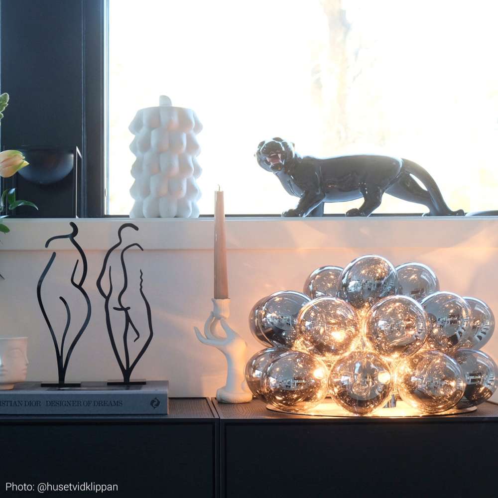 Gross bordlampe røggrå Bordlampe