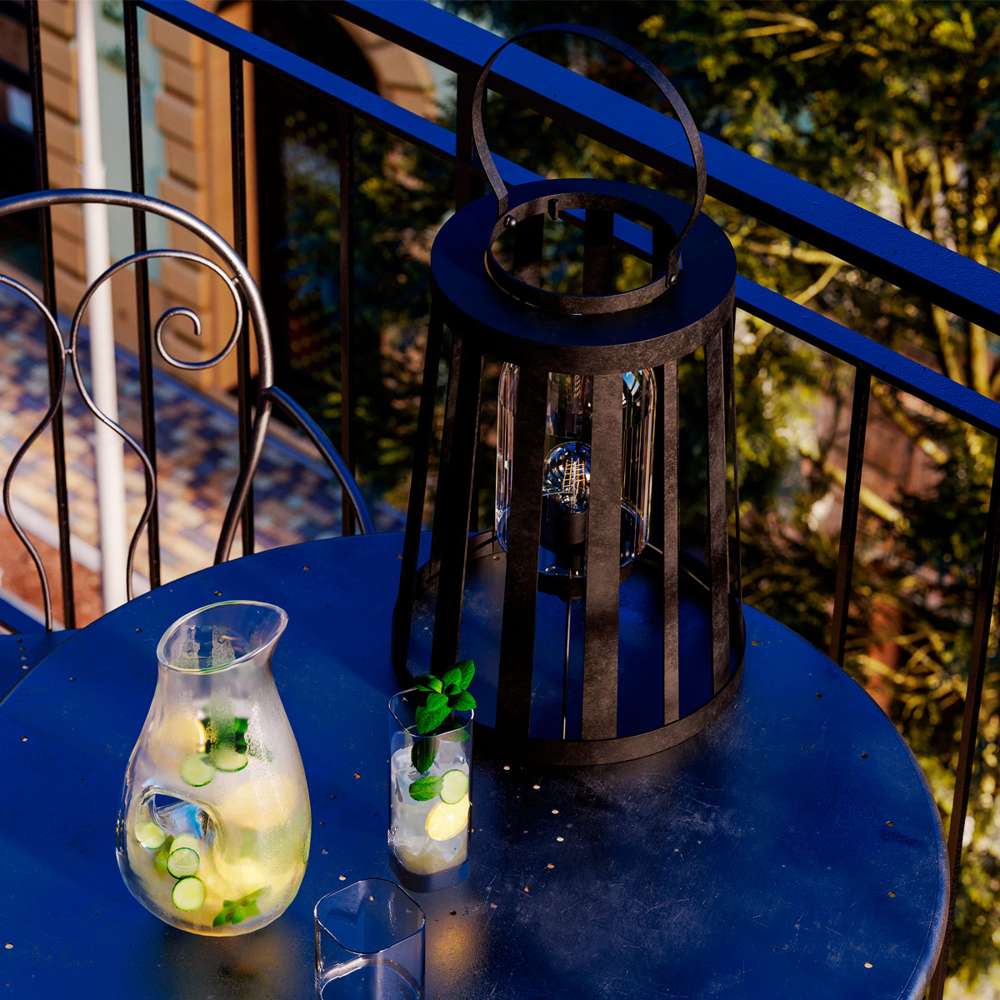 Delphia udendørslampe sort Udendørslampe