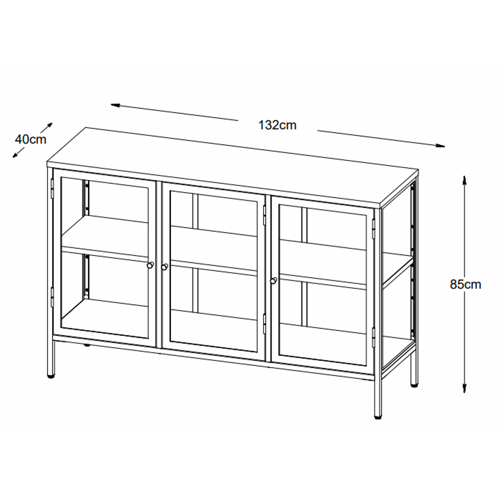 Carmel skænk 3 sektioner