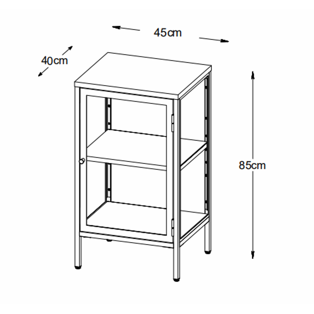 Carmel skænk enkelt sektion