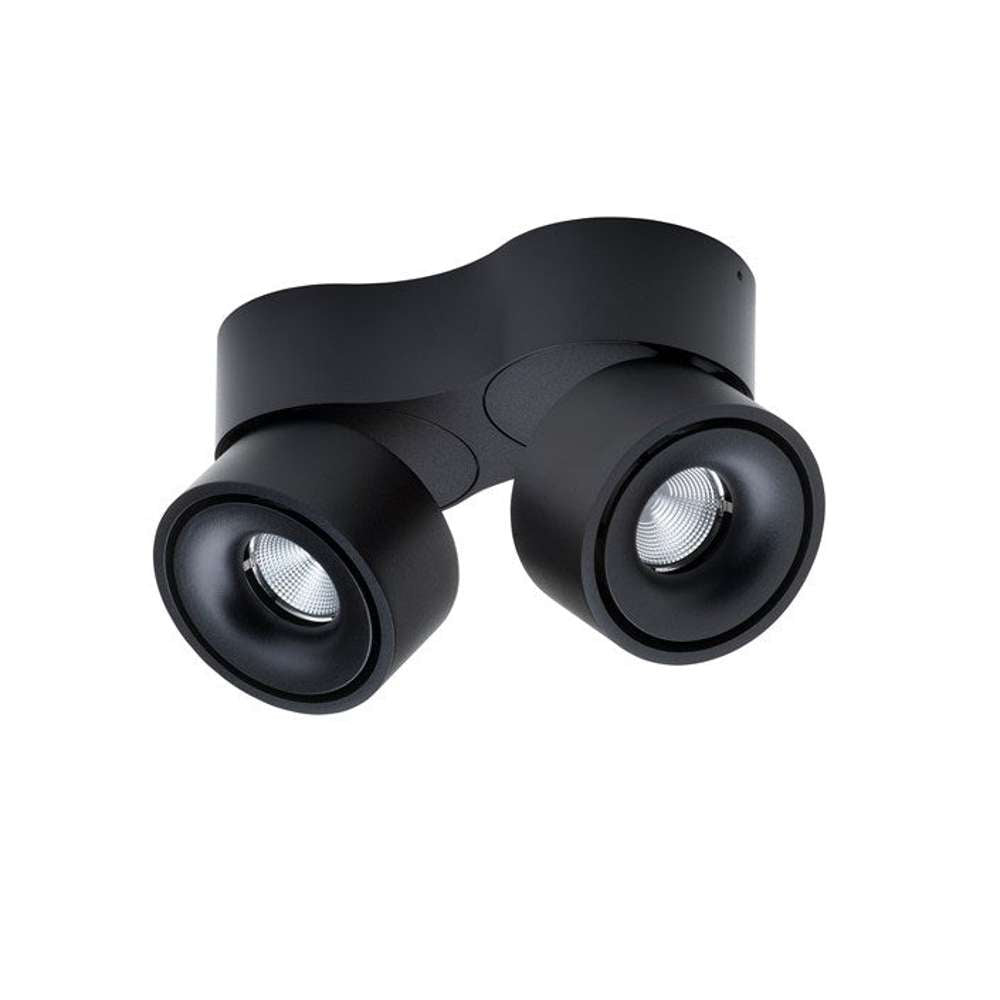 Easy w2100 twin loftlampe sort Spot