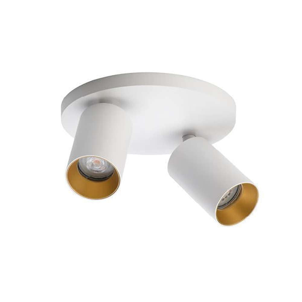 Spoton2 circle hvid/guld Spot