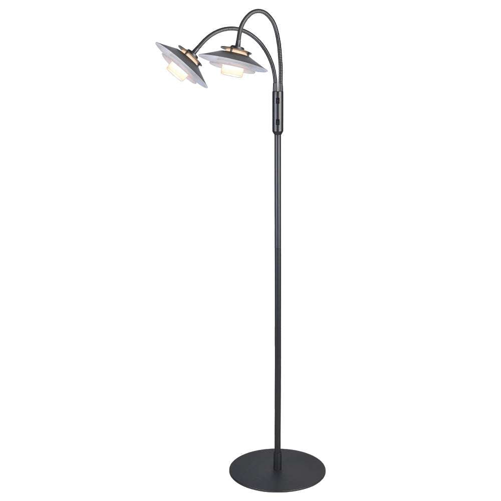 1123 gulvlampe 2l ø13 g9, gun-black