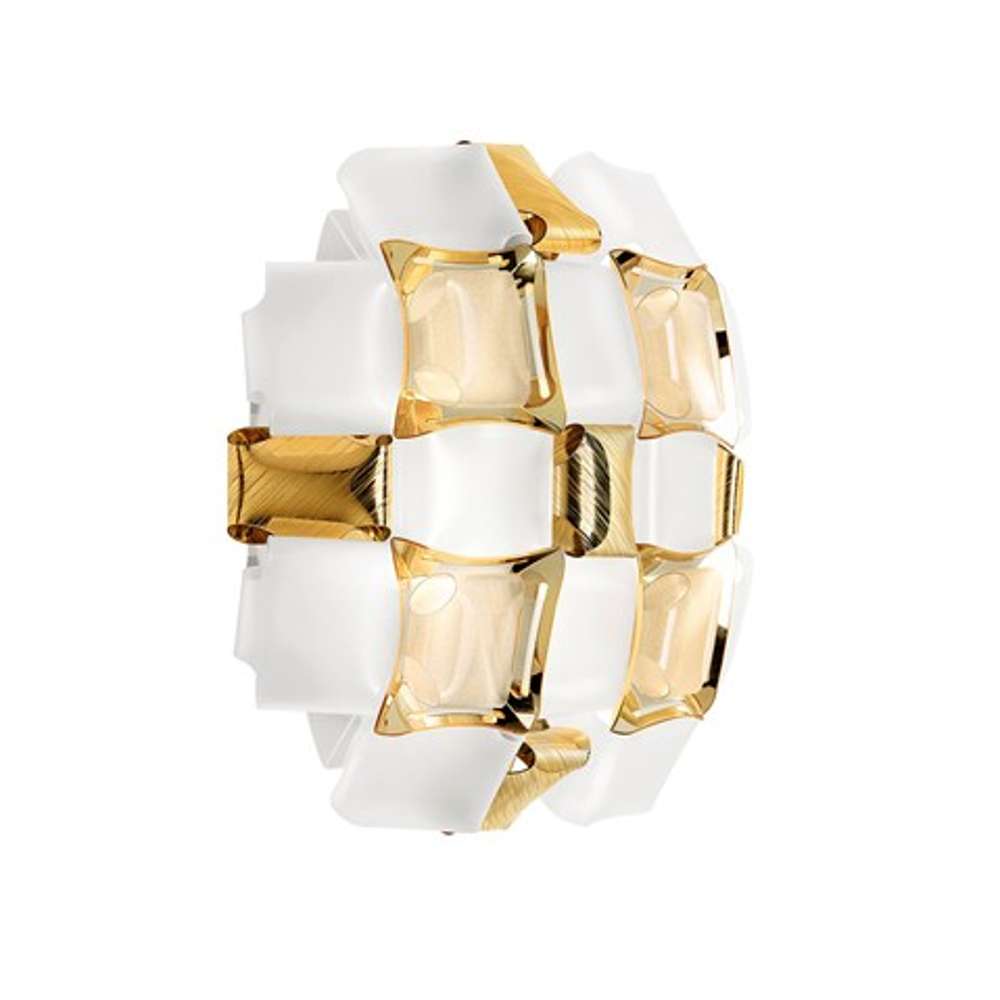 Mida plafond 32x32 hvid/guld Loftlampe