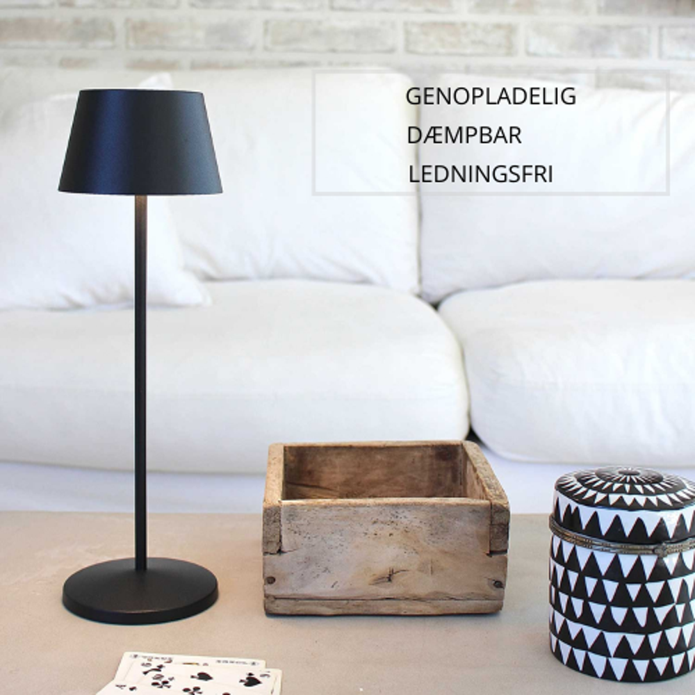 Modi bordlampe sort Portable