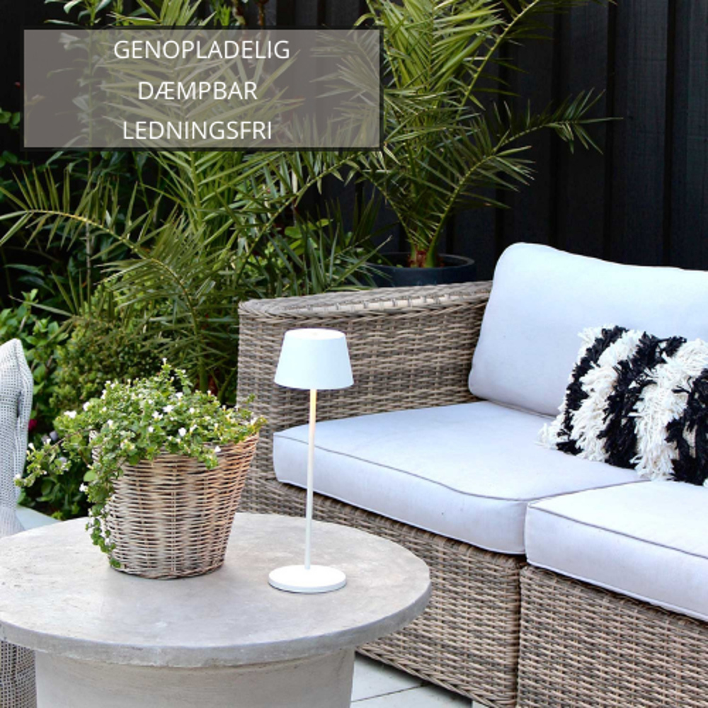 Modi bordlampe hvid Portable