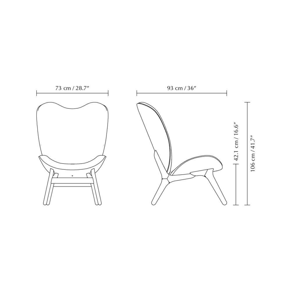 Umage A Conversation Piece lænestol m/høj ryg Teddy White