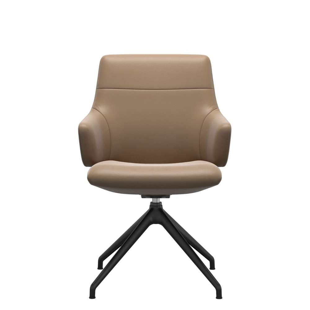 Stressless Chilli low D350 m/ armlæn - Cognac/sort - Paloma | Almond, Mat sort
