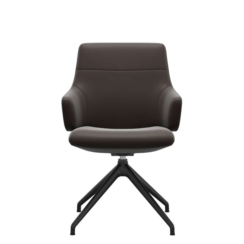 Stressless Chilli low D350 m/ armlæn - Cognac/sort - Paloma | Chestnut, Mat sort