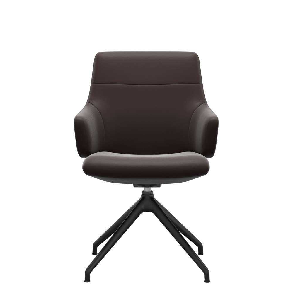 Stressless Chilli low D350 m/ armlæn - Cognac/sort - Paloma | Chocolate, Mat sort