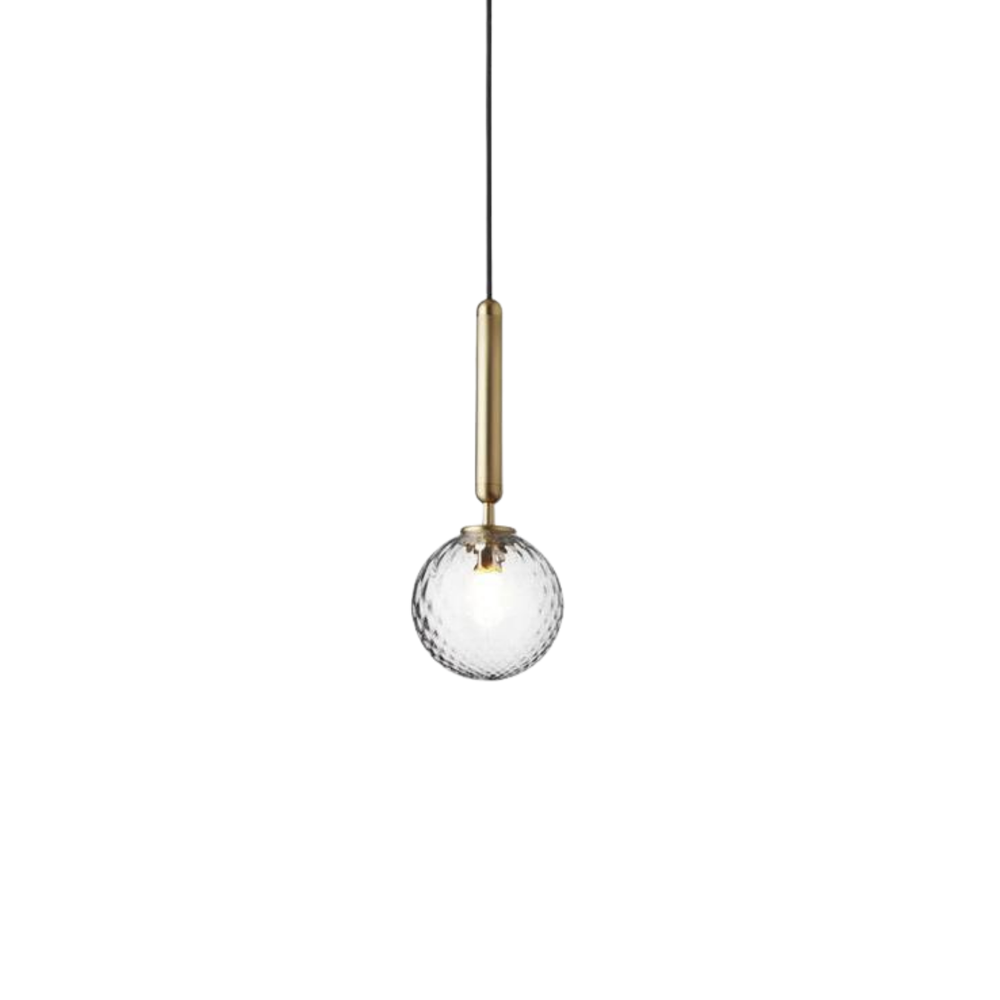 Miira 1, brass / optic clear Pendel
