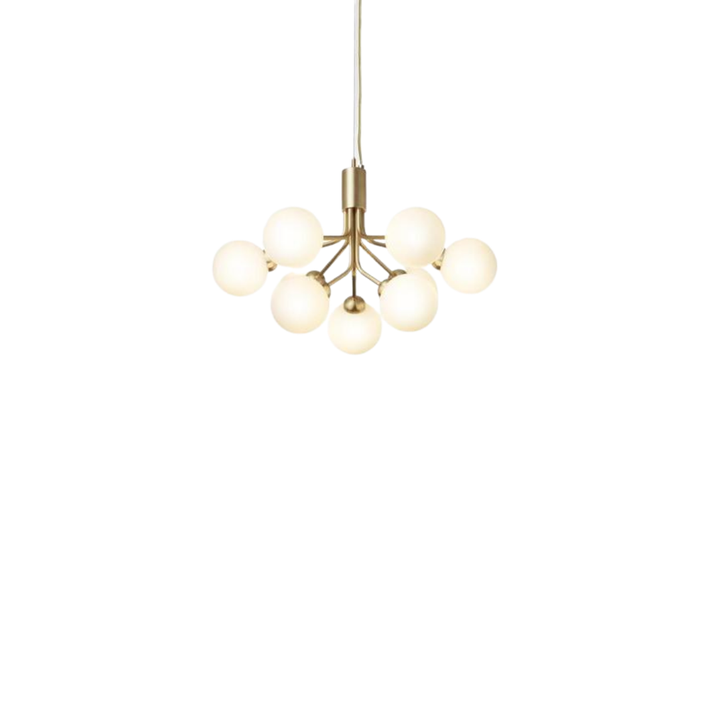 Apiales 9, brushed brass / opal Pendel