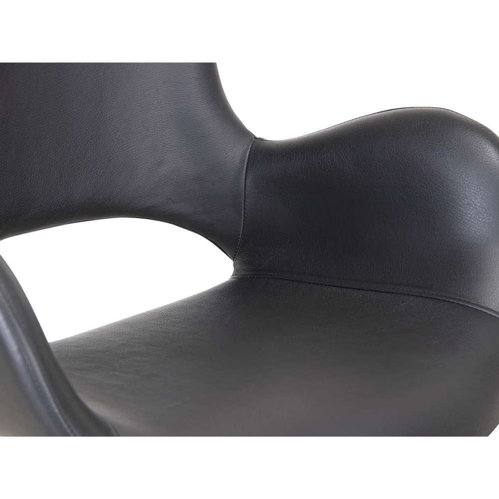 Luna spisebordsstol Sort Læder
