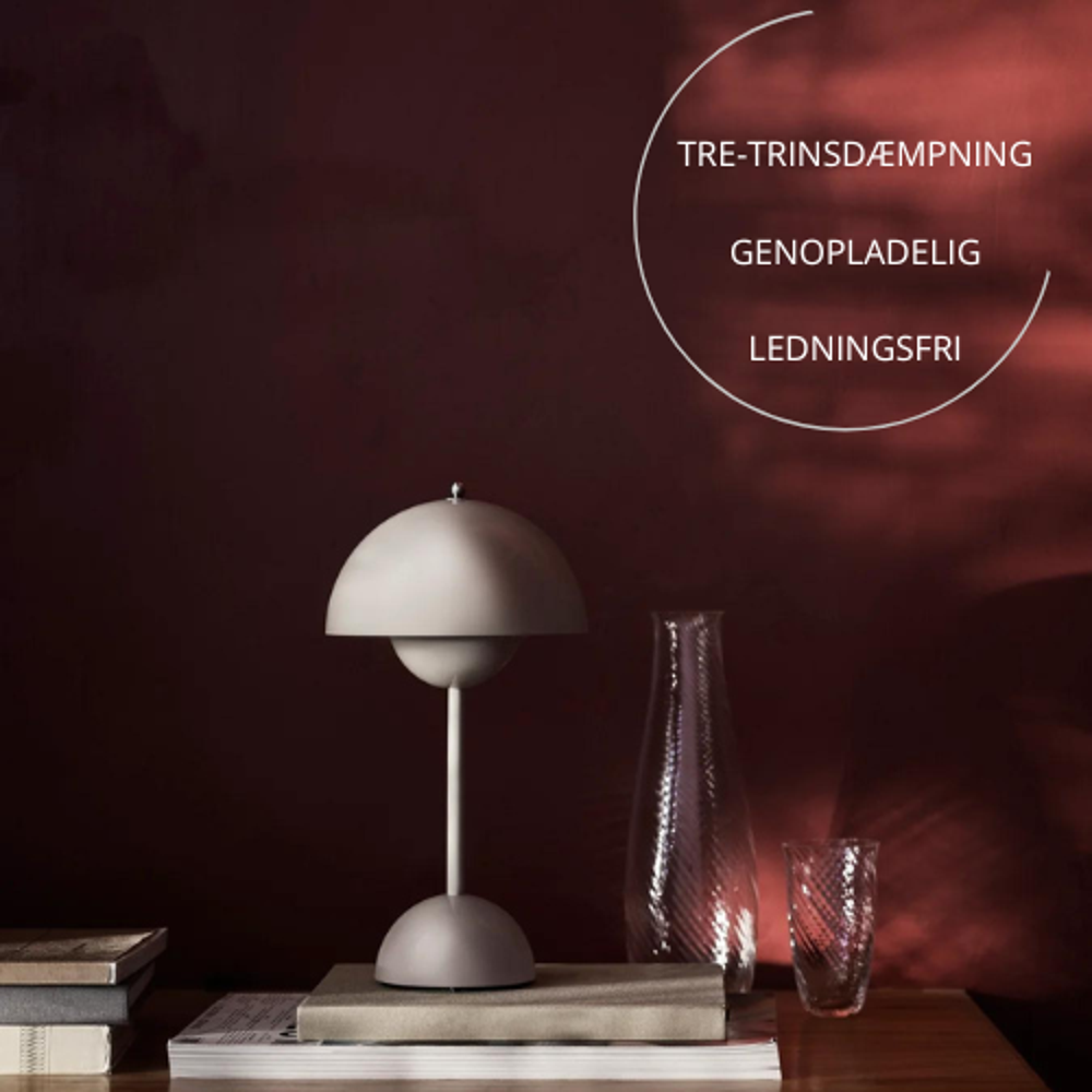 Flowerpot vp9 Portable Mat lys grå