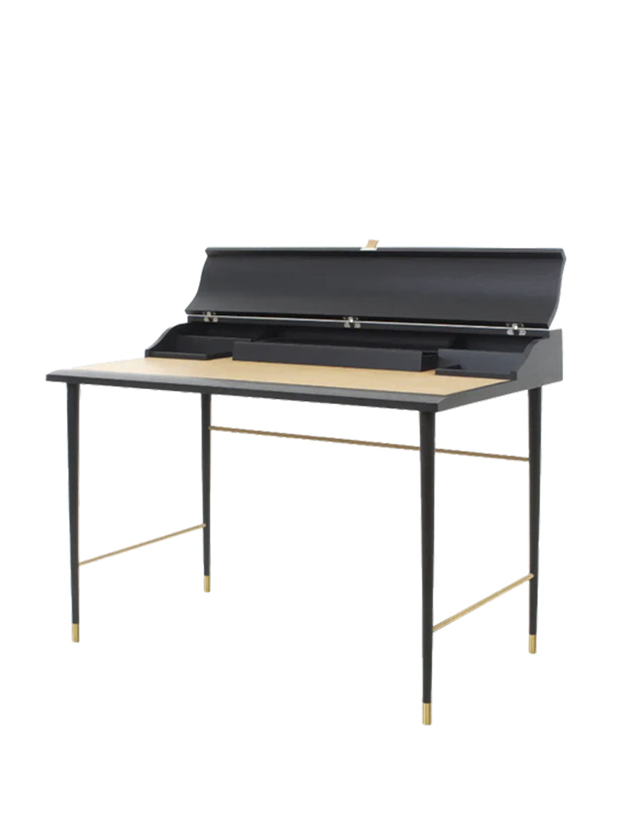 Laval Writing Desk in Black Painted Oak by Stellar Works
