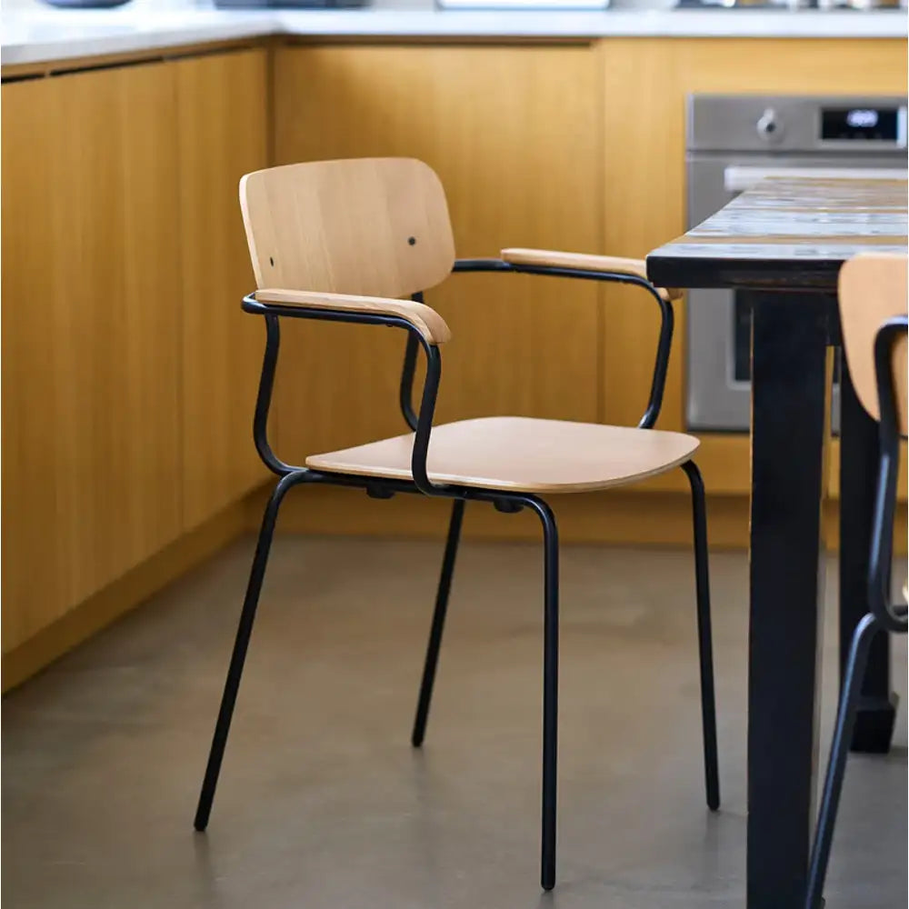 FDB J183 Holmen spisebordsstol med armlæn