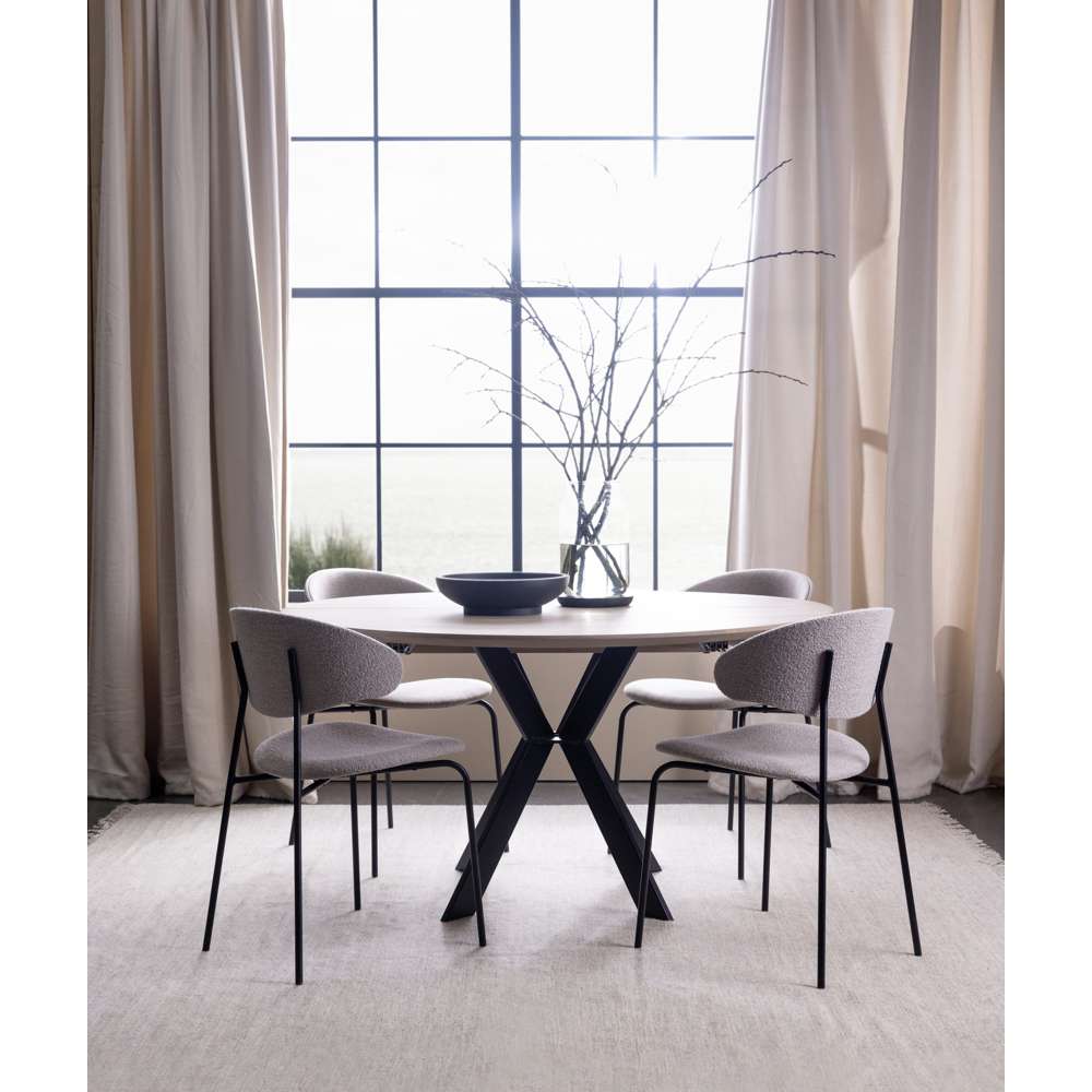 Kristensen & Kristensen Monogram Steel spisebord med udtræk