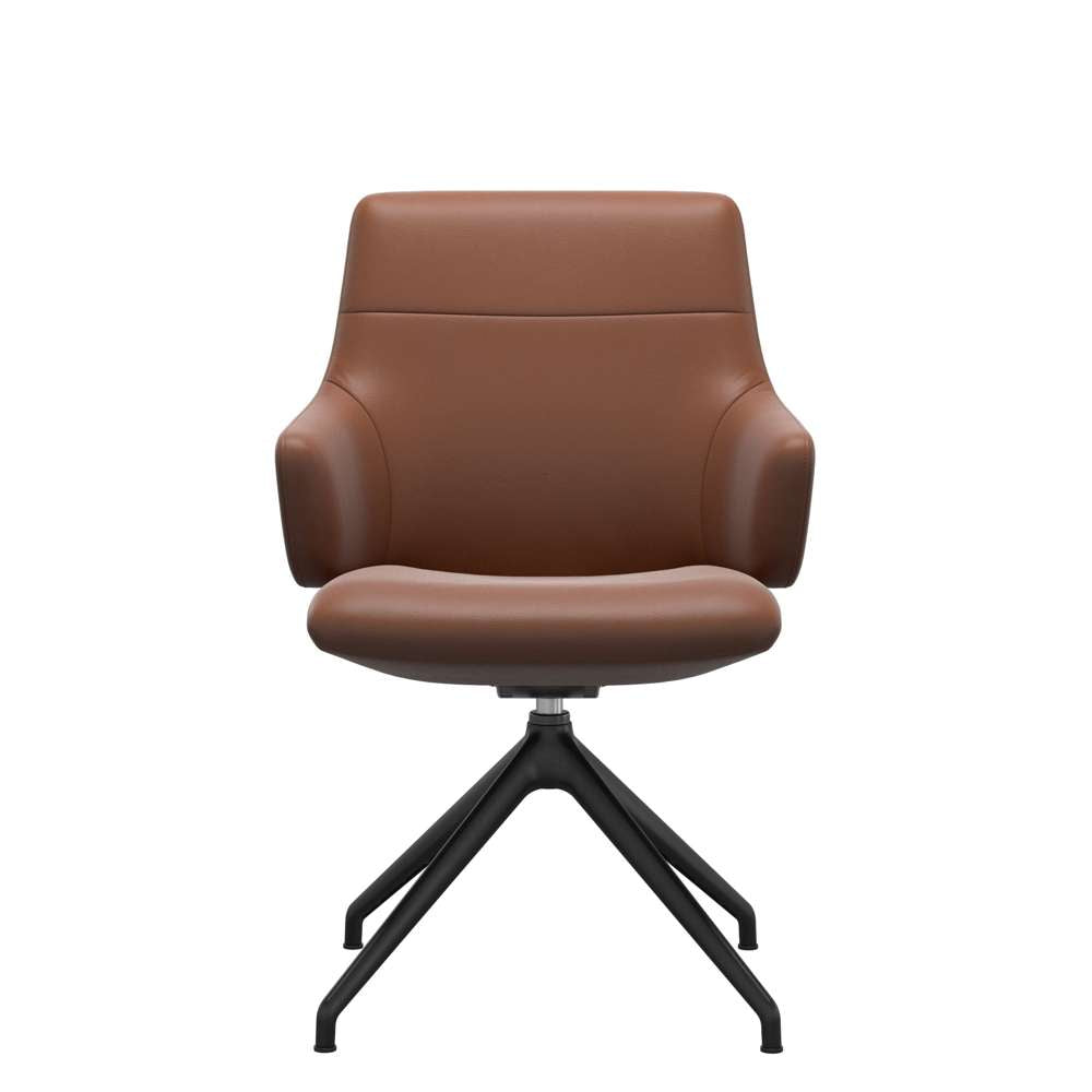 Stressless Chilli low D350 m/ armlæn - Cognac/sort - Paloma | New Cognac, Mat sort