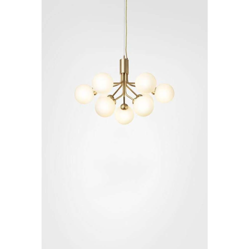 Apiales 9, brushed brass / opal Pendel