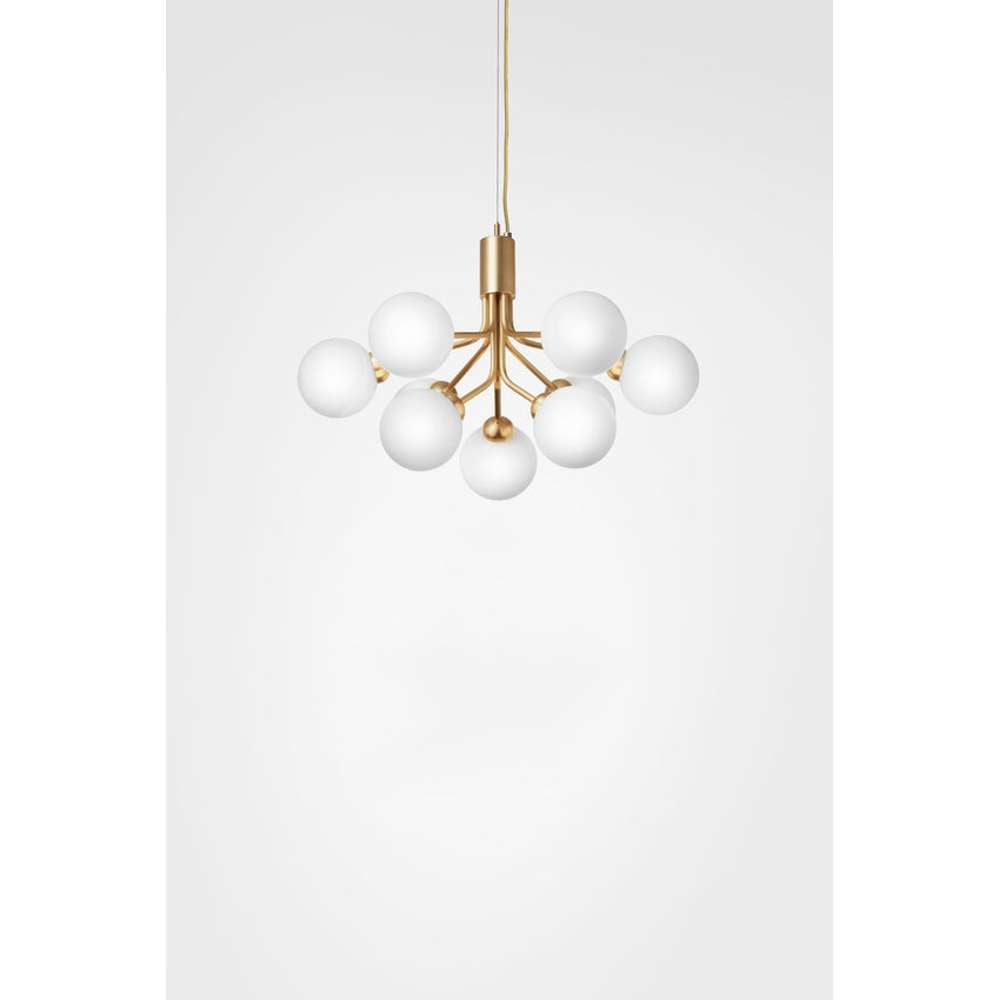 Apiales 9, brushed brass / opal Pendel