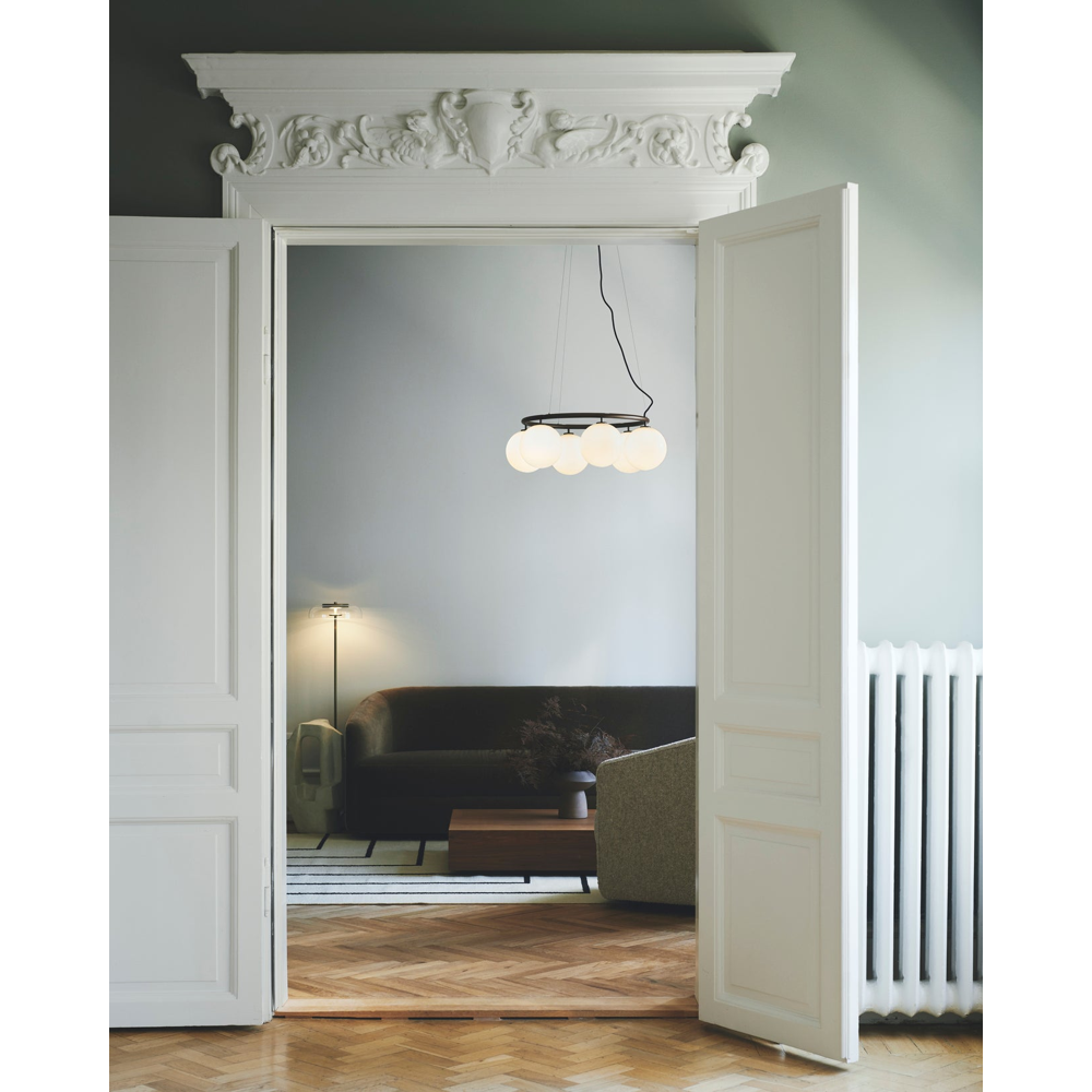 Miira 6 circular, dark bronze / opal Loftlampe Loftlampe