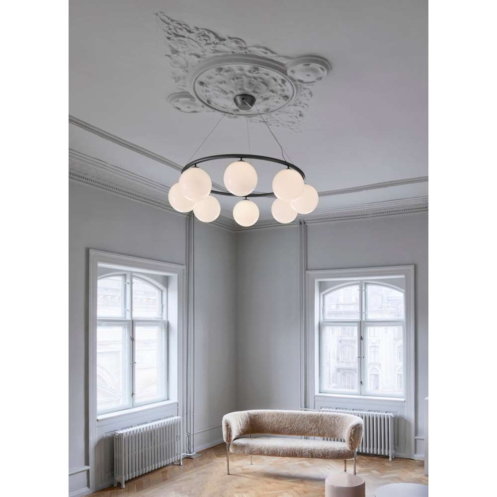 Miira 8 circular, rock grey / opal Loftlampe