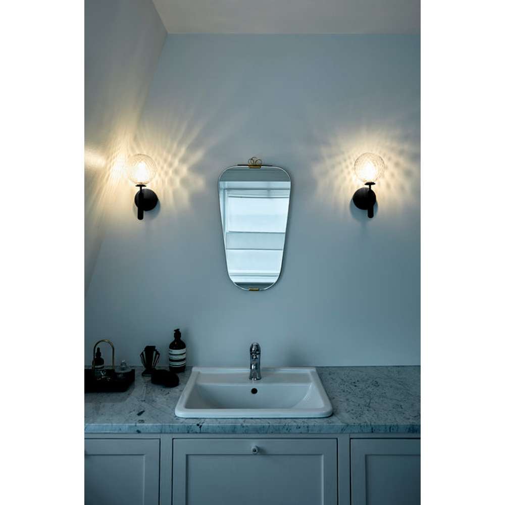 Miira wall, rock grey / optic clear Væglampe