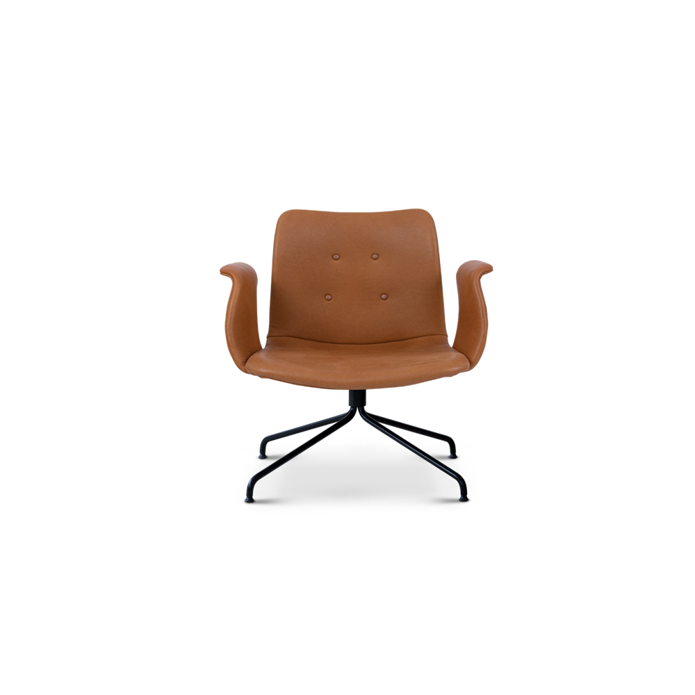 Bent Hansen Primum loungestol med armlæn og drejestel