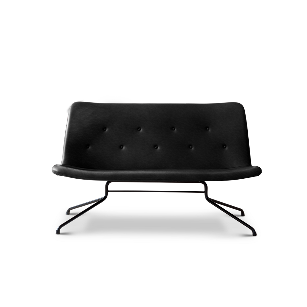 Bent Hansen Primum sofa uden armlæn - Sort - L123 cm