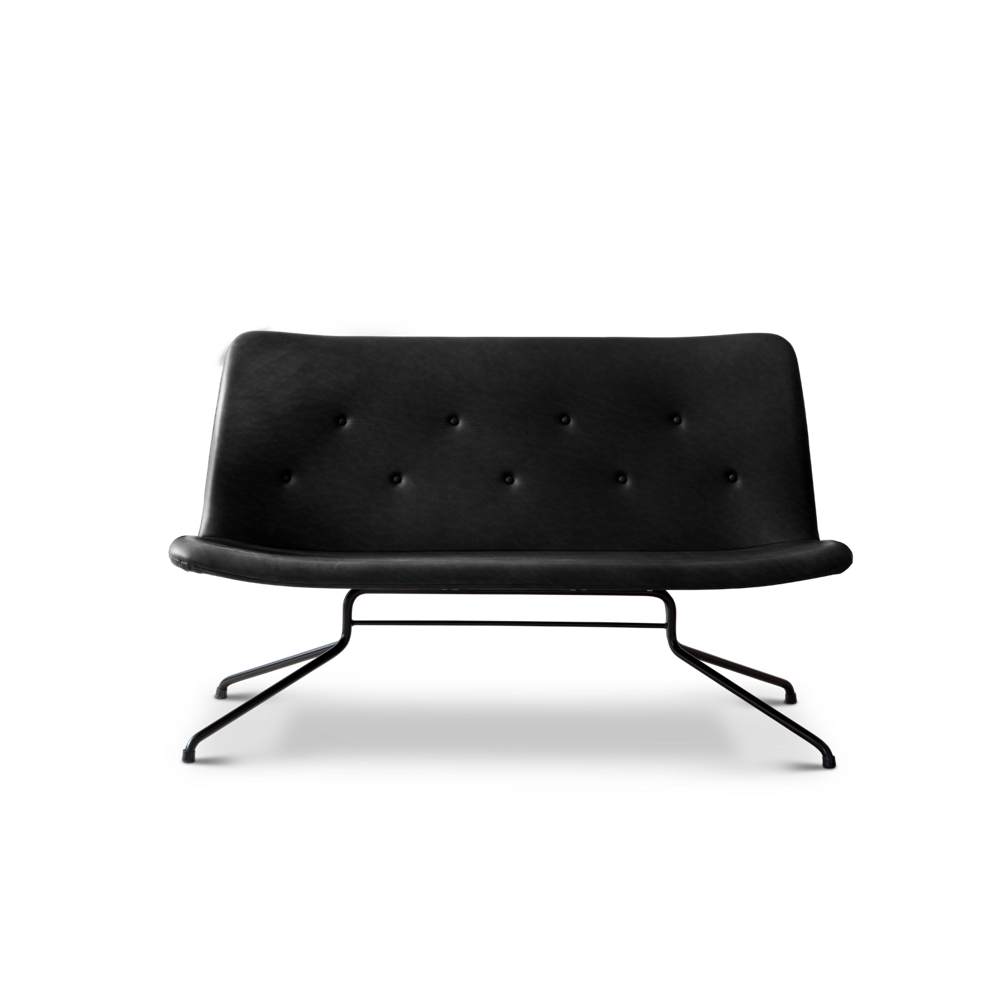 Bent Hansen Primum sofa uden armlæn - Sort - L123 cm