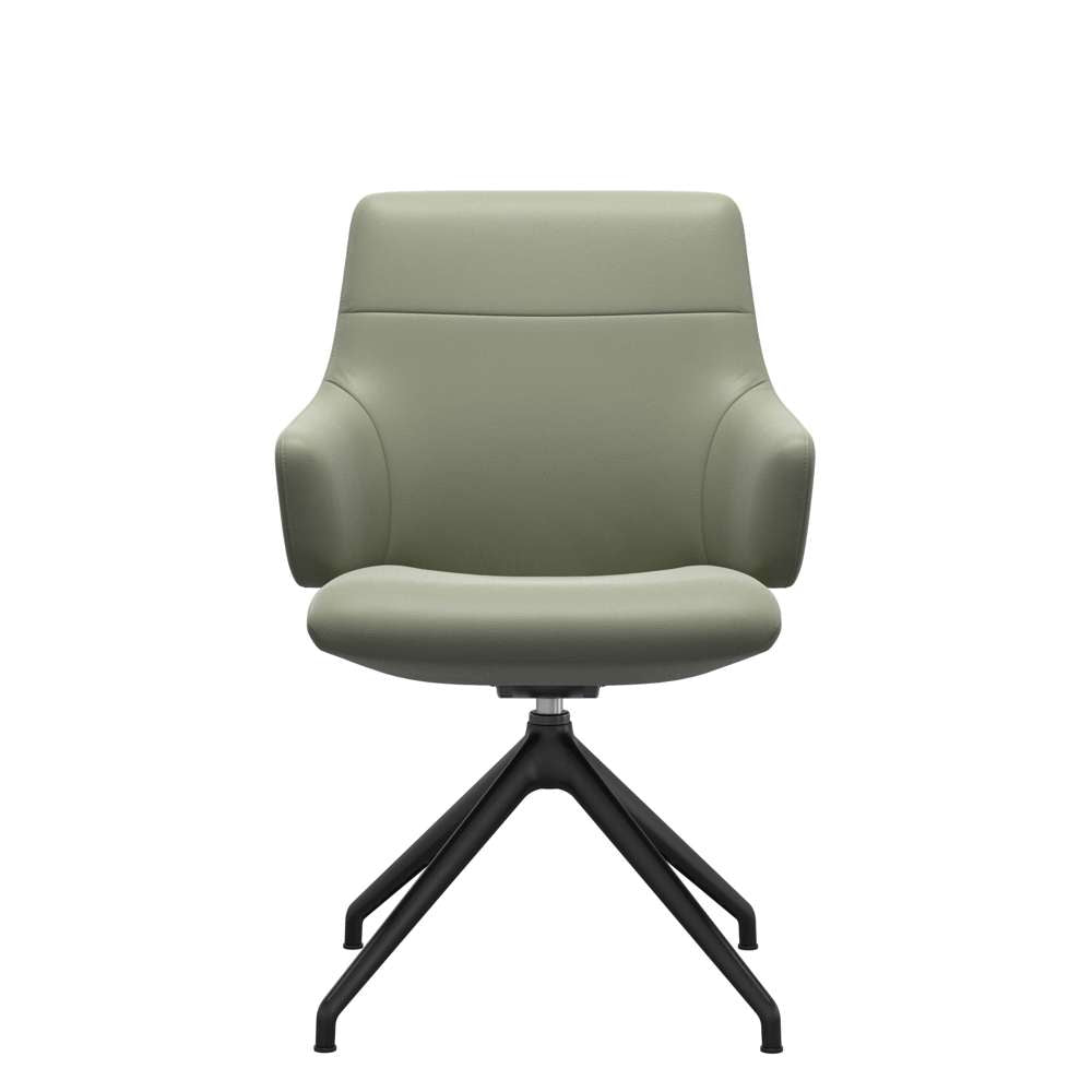Stressless Chilli low D350 m/ armlæn - Cognac/sort - Paloma | Shadow Green, Mat sort