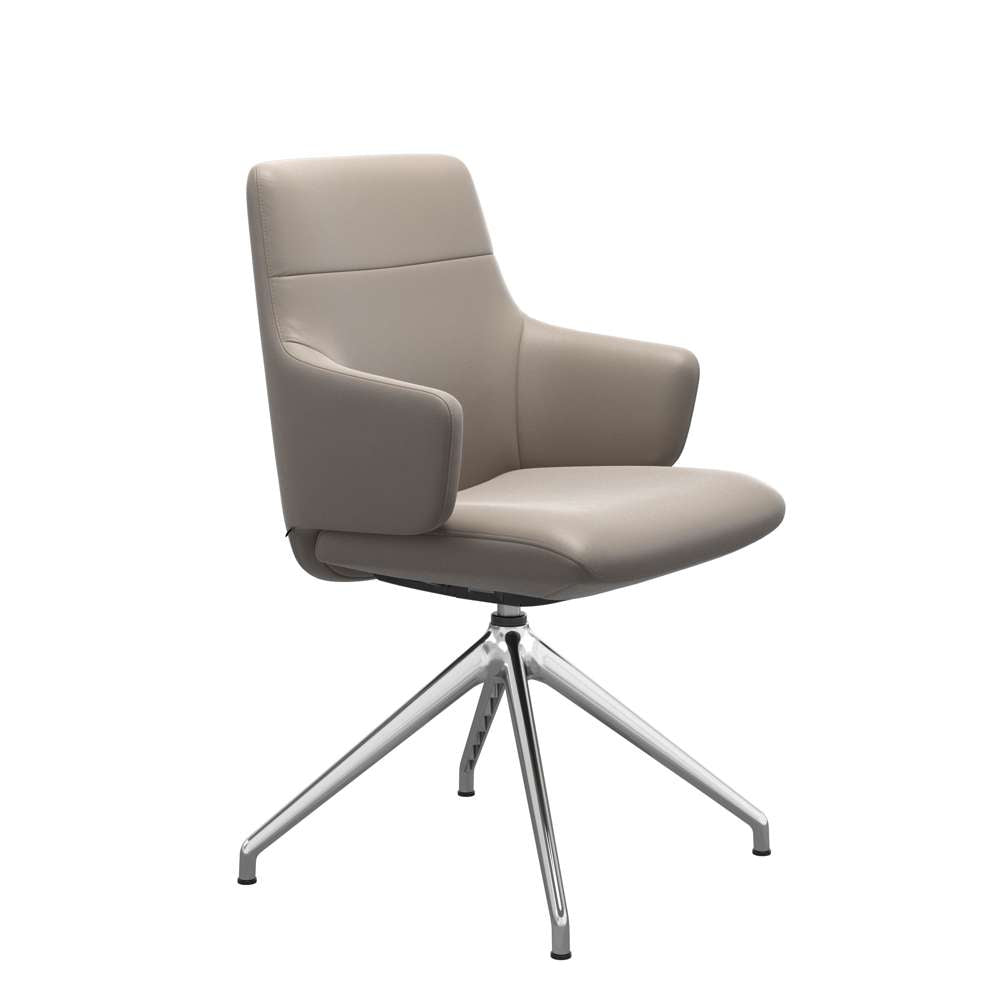 Stressless Chilli V2 (L) Lav spisebordsstol W/arms D350 - Dark Mushroom