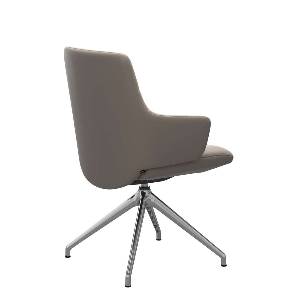 Stressless Chilli V2 (L) Lav spisebordsstol W/arms D350 - Dark Mushroom