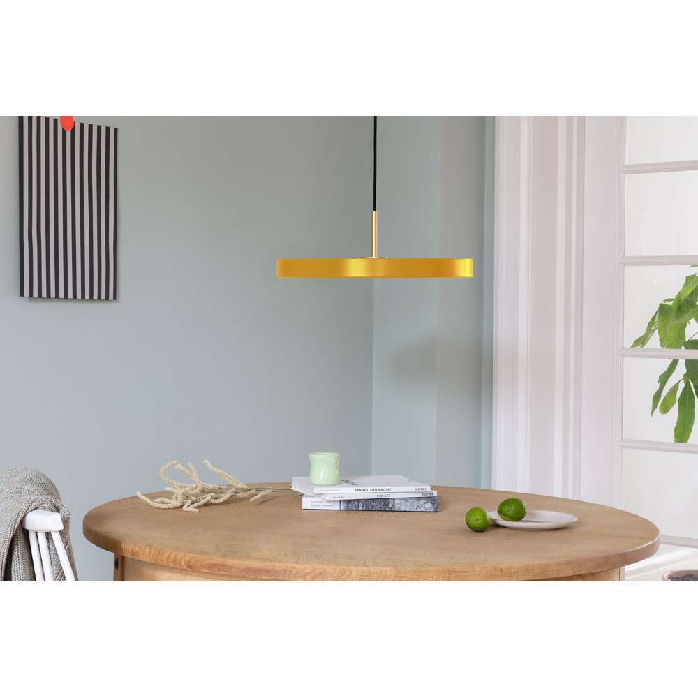 Asteria Medium - Saffron yellow 43 x 14 cm, 2.7m cordset Pendel