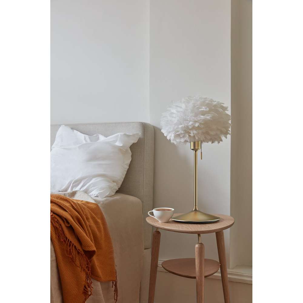 Santé table stand brushed brass, w/USB, H 42 cm Bordlampe