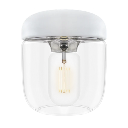 Acorn white polished steel Ø 14 x 16 cm Pendel