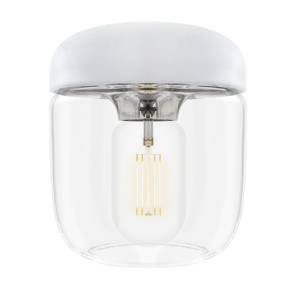 Acorn white polished steel Ø 14 x 16 cm Pendel