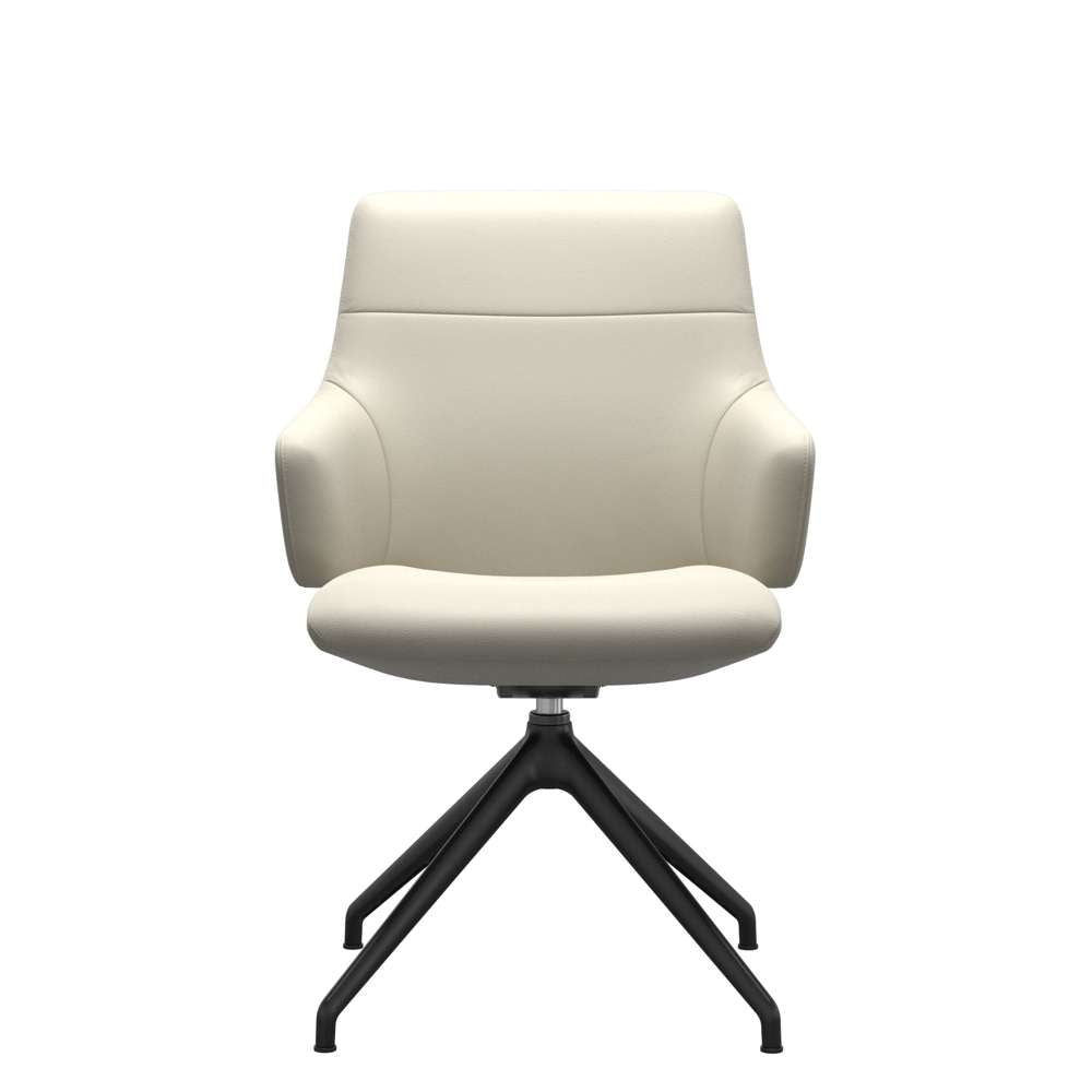 Stressless Chilli low D350 m/ armlæn - Cognac/sort - Paloma | Vanilla, Mat sort