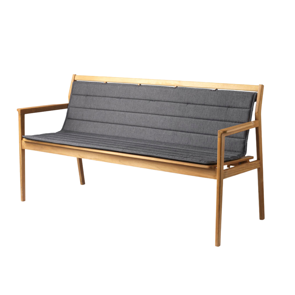 FDB M22 Sammen hynde t/M11 3 pers. bænk m. ryg Antracitgrå