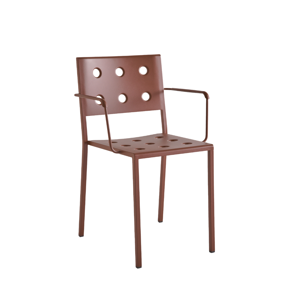 HAY Balcony spisebordsstol med armlæn Iron Red