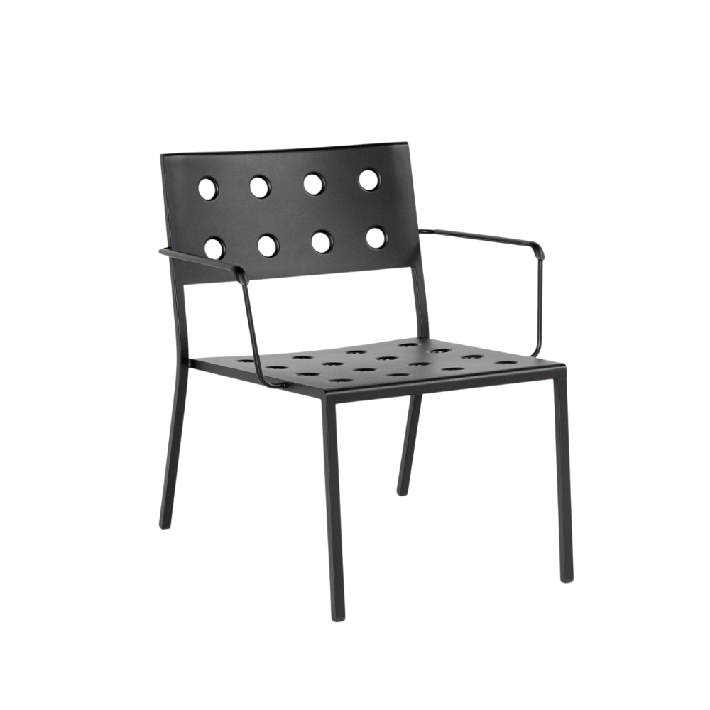 HAY Balcony loungestol med armlæn Antracir