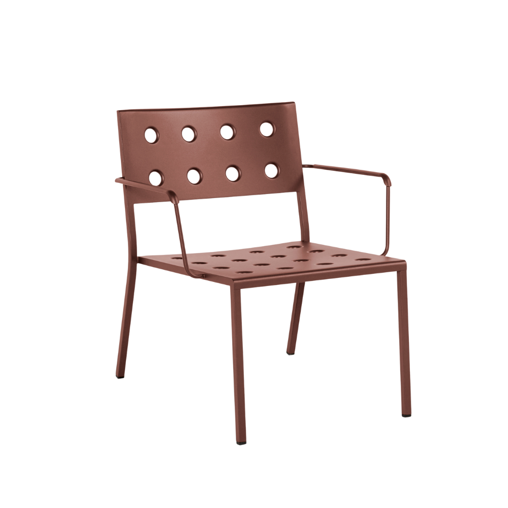 HAY Balcony loungestol med armlæn Iron red