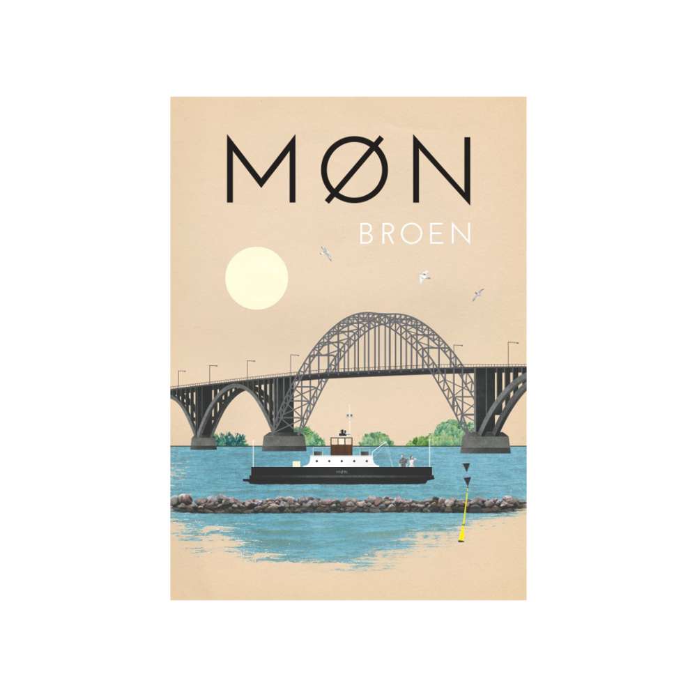 By Plakat Møn Broen u/ramme