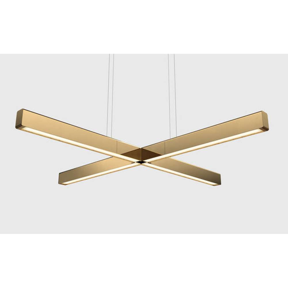 X model cordless ø 100cm Pendel Poleret messing