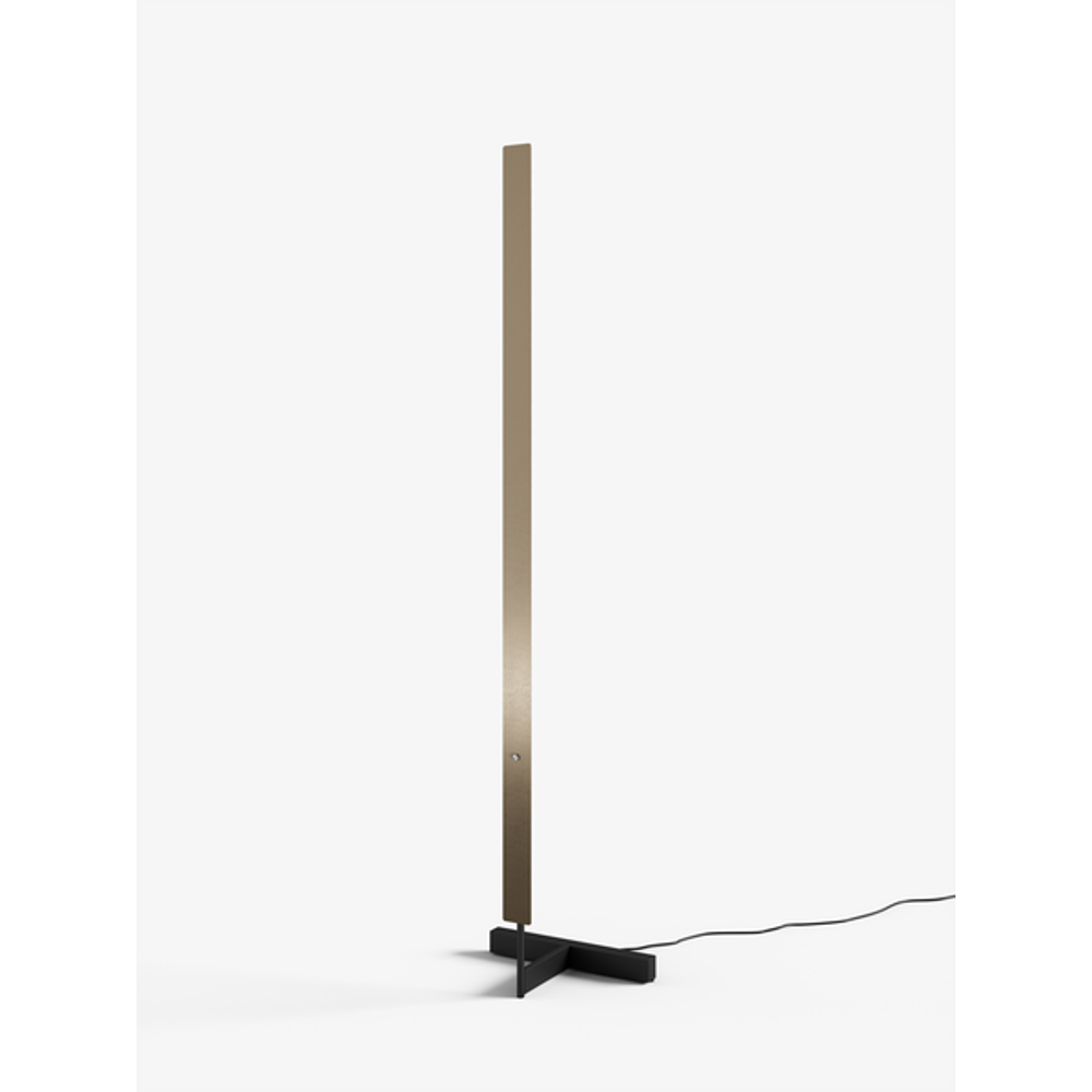 F model 165cm Gulvlampe Bruneret messing