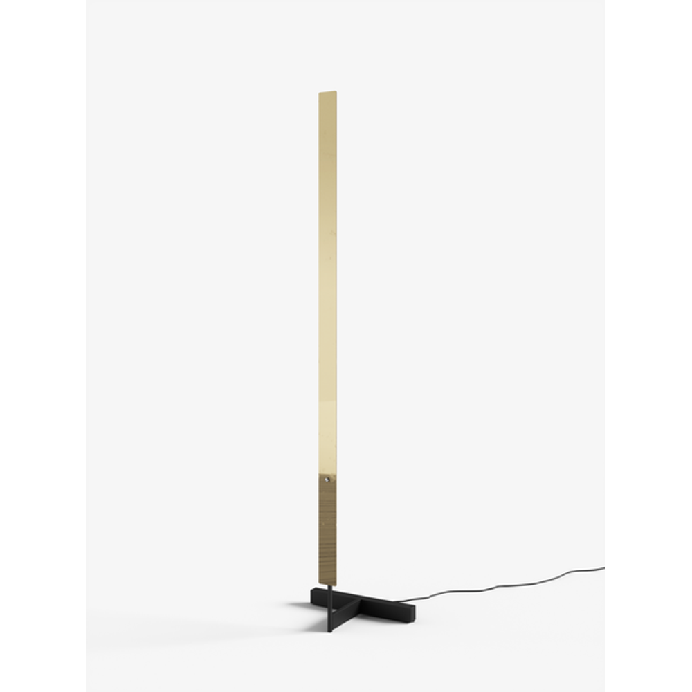 F model 165cm Gulvlampe Poleret messing