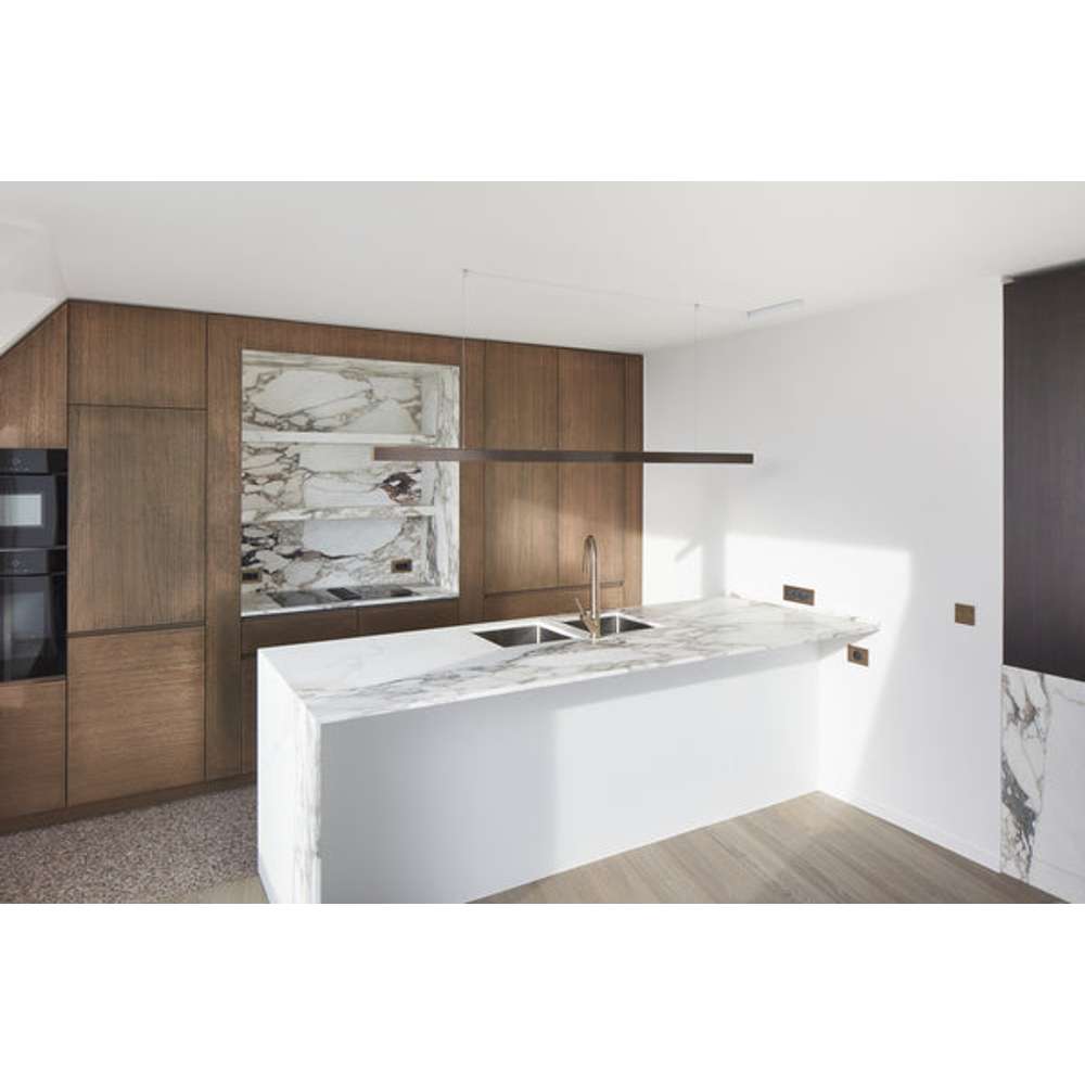 I model Cordless Pendel Bruneret messing