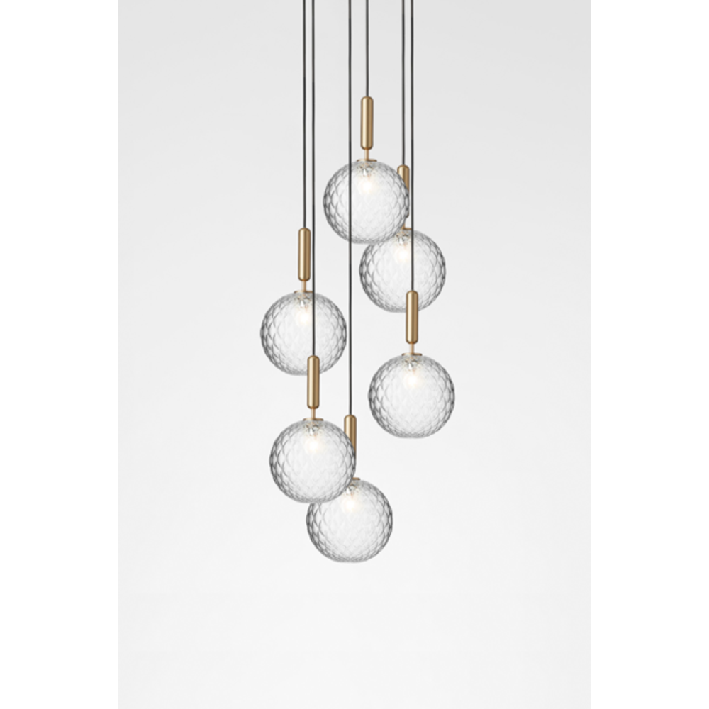 Miira 6 large, brass / optic clear Pendel Pendel