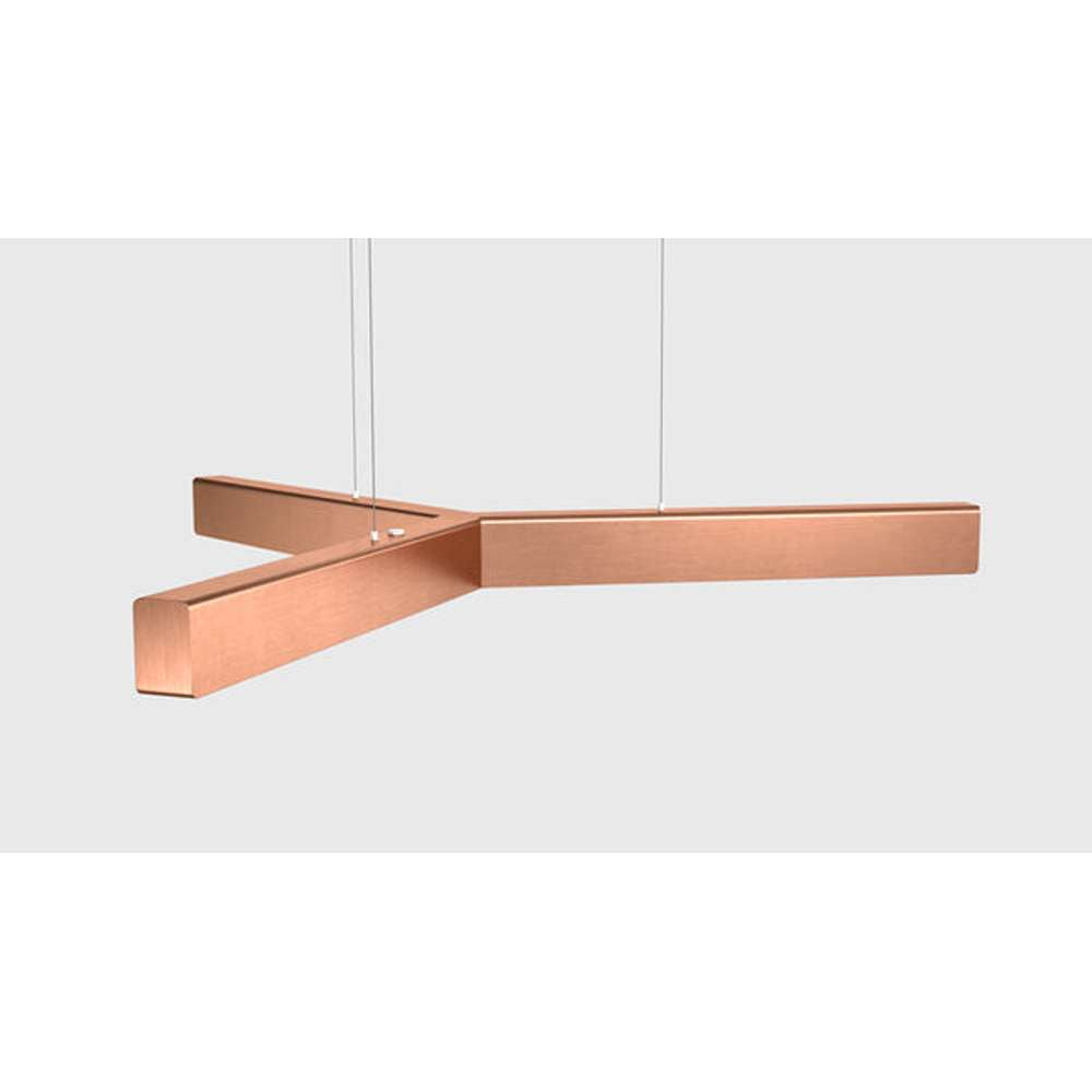 Y model cordless ø 80cm Pendel Børstet kobber