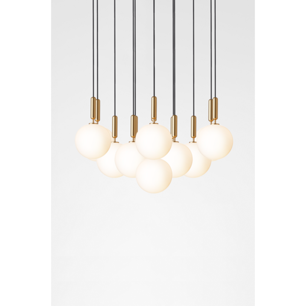 Miira 13 large, brass / opal Pendel